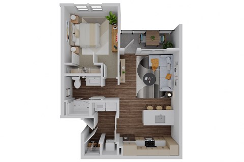 1 bed 1 bath A at The Quinn Luxury Apartments, Pensacola, FL, 32526